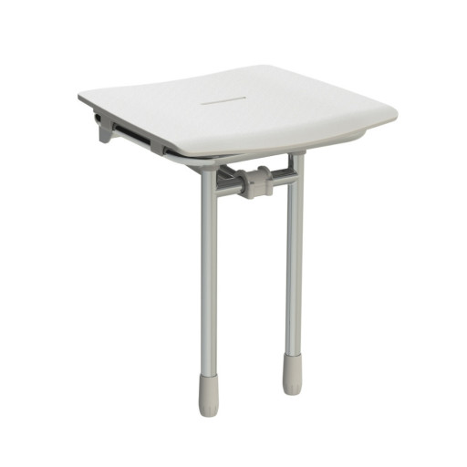 Si�ge de douche RUGAO BLANC relevable et r�glable pour salle de bain PMR