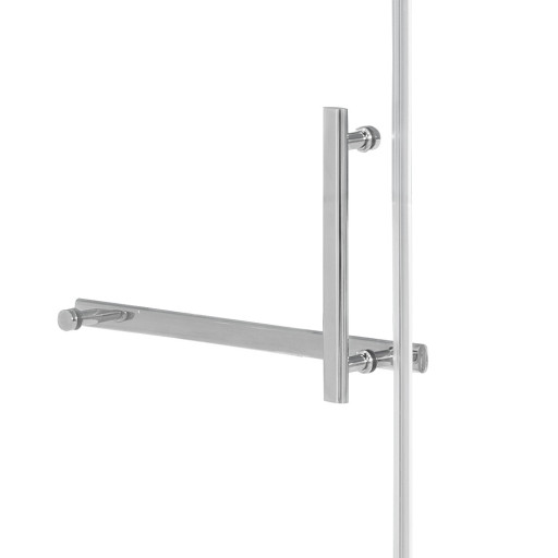 Paroi de douche sable 160 cm avec porte coulissante pour pose en niche dans salle de bain PMR