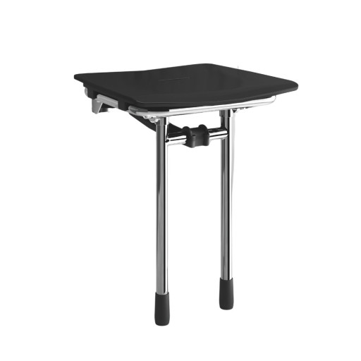 Sige de douche RUGAO NOIR relevable et rglable pour salle de bain PMR