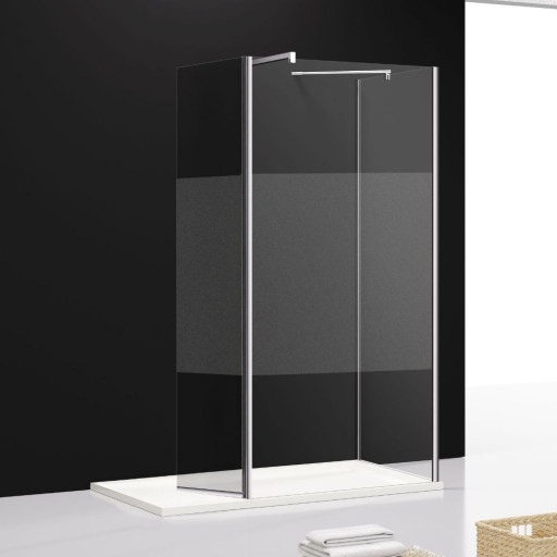 Paroi de douche fixe sable + retour sur fixe avec volet pivotant 40 cm pour salle de bain PMR