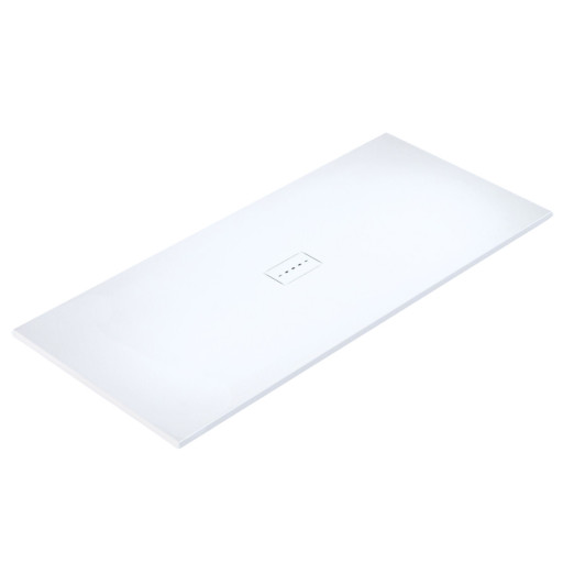 Receveur de douche BLANC extra-plat AQUALITE ULTRASLIM  200x100 - Bonde Centrale Rectangulaire