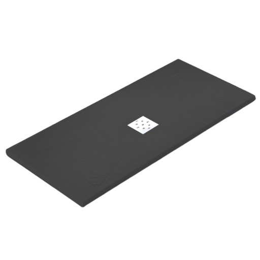 Receveur de douche NOIR extra-plat AQUAPLUS 180x80 pour salle de bain PMR