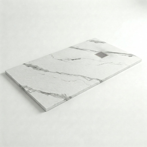 Receveur de douche AQUALITE ULTRASLIM - Bonde Frontale - 160x80 Marbr�