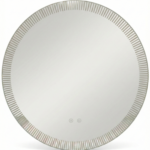 Miroir antibu�e avec �clairage LED rond pour salle de bain PMR SA26-006