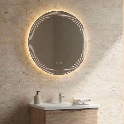 Miroir salle de bain rond LED anti-bu�e 60 cm tactile  IP44 SA26-006
