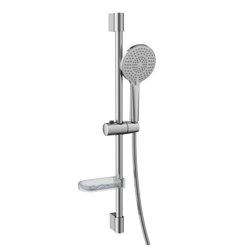 Barre de douche Aquaris Elegance inox 304 chrom�e douchette 5 modes de jets