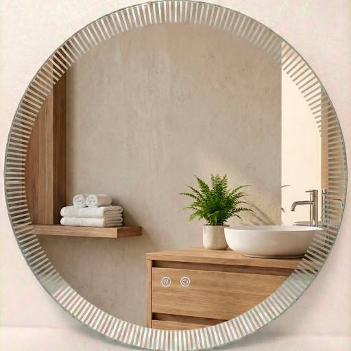 Miroir salle de bain rond LED anti-bu�e 60 cm tactile  IP44 SA26-006