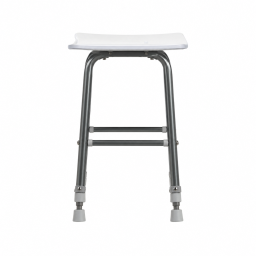 Tabouret de douche RUGAO BLANC r�glable pour salle de bain PMR