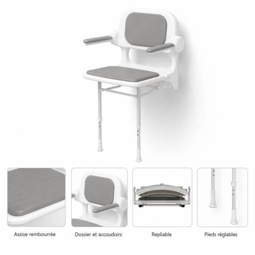D�tails de l�assise, du dossier et des accoudoirs du si�ge S�rie 2000