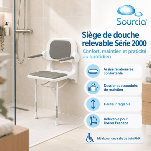 Pr�sentation du si�ge de douche mural S�rie 2000 et de ses caract�ristiques