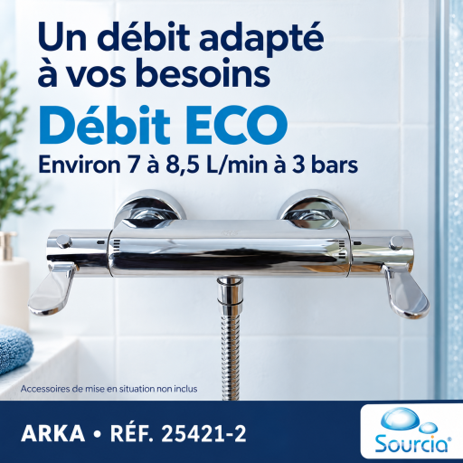 Mitigeur de douche thermostatique ARKATHERM destin� � toutes les salles de bain