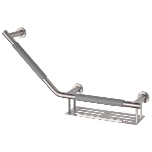 Barre d'appui 135 COMFORT GRIP en acier bross