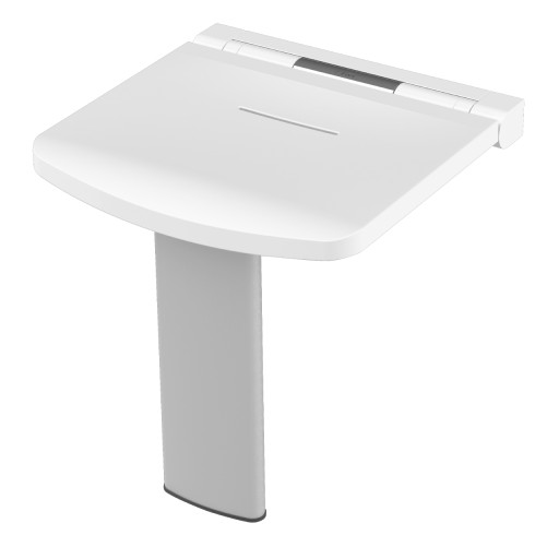 Sige de douche relevable ONYX  BLANC pour salle de bain PMR