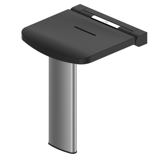 Si�ge de douche relevable ONYX NOIR pour salle de bain PMR