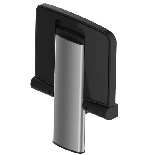 Si�ge de douche relevable ONYX NOIR pour salle de bain PMR